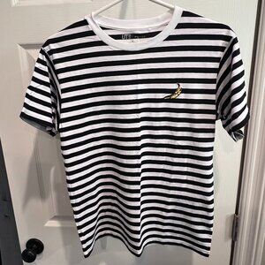 Uniqlo Striped T-shirt with Andy Warhol Patch